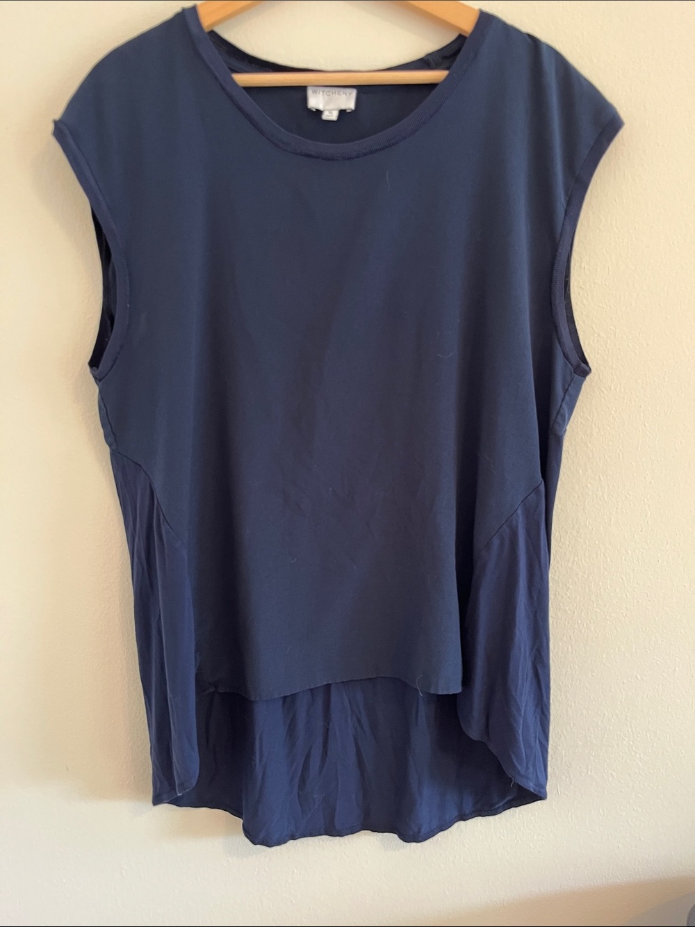 Anthropologie Navy High-Low Sleeveless Tank
